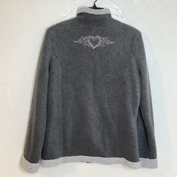 Disney zip up fleece Mickey Minnie sweater SZ M - Picture 11 of 14